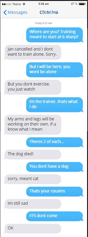 Don't want to train alone