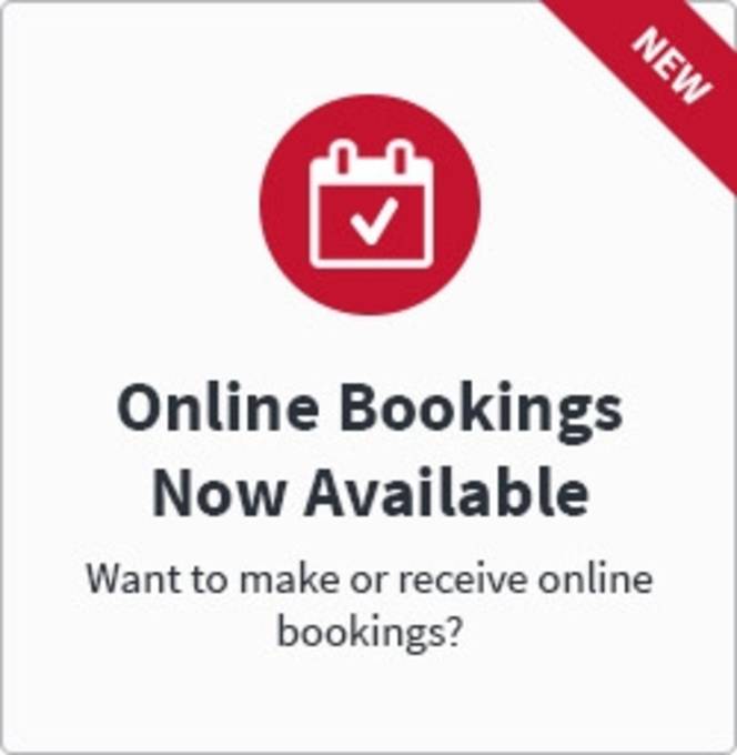 Online Bookings Now Available