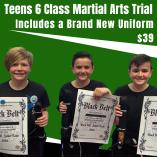 Teens Trial Classes - 6 classes only $19:50 AND we will gift you a free uniform to keep Thornbury Kickboxing Classes and Lessons _small