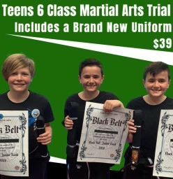 Teens Trial Classes - 6 classes only $19:50 AND we will gift you a free uniform to keep Thornbury Kickboxing Classes and Lessons