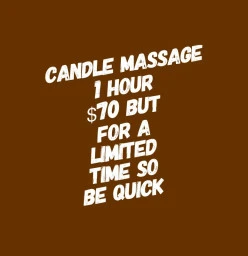 Massage special candle massage $70 for one hour Ultimo Stone Massage